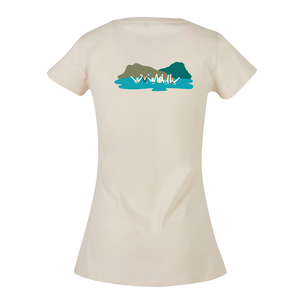 Maverick Mums Mountain Wild Swimming Group Classic Fit T-Shirt | Unisex Adventure Tee | Front & Back Design
