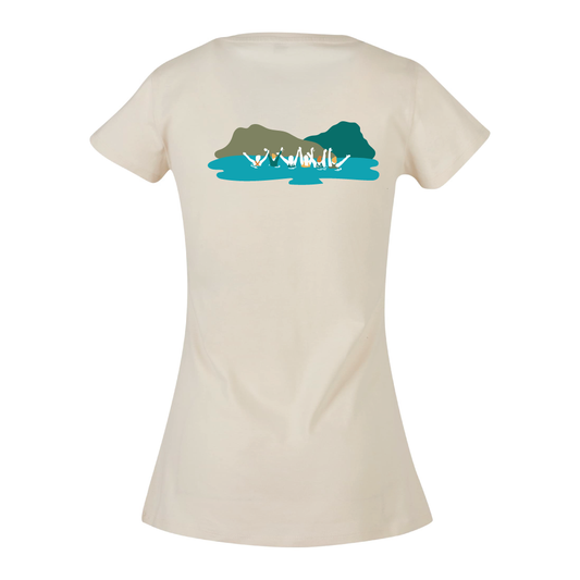 Maverick Mums Mountain Wild Swimming Group Classic Fit T-Shirt | Unisex Adventure Tee | Front & Back Design