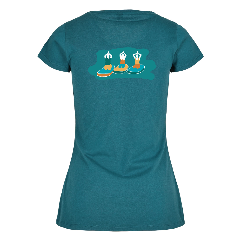 Maverick Mums Paddleboard Yoga Group Classic Fit T-Shirt | Unisex Adventure Tee | Front & Back Design