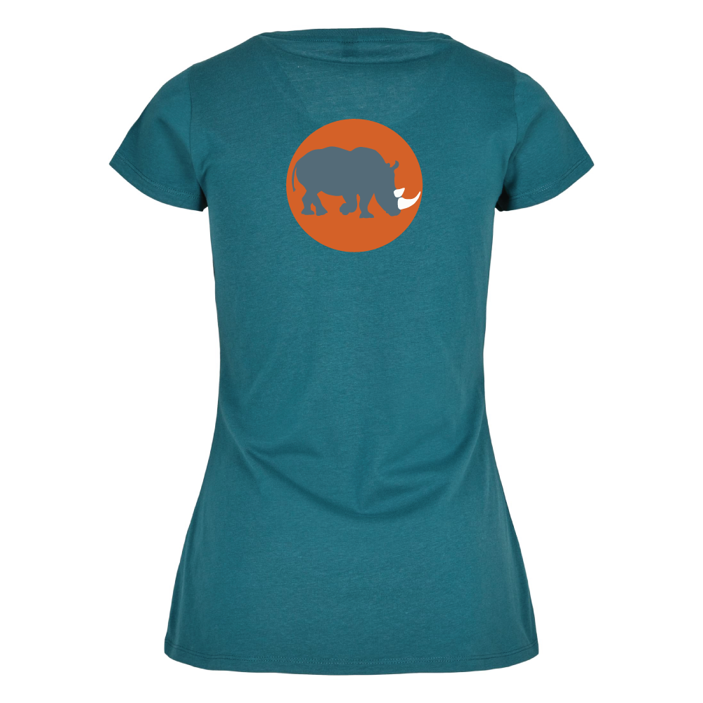 Maverick Mums Sunset Rhino Classic Fit T-Shirt | Adventure Tee | Front & Back Print