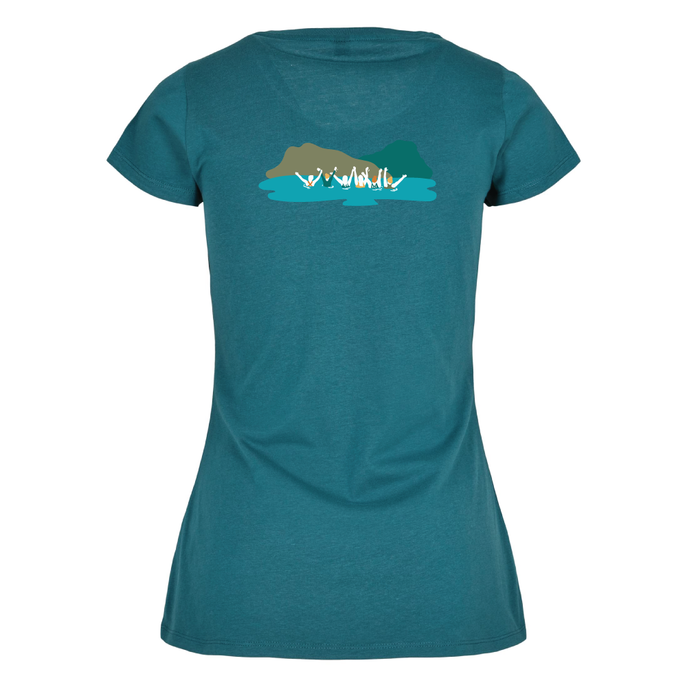 Maverick Mums Mountain Wild Swimming Group Classic Fit T-Shirt | Unisex Adventure Tee | Front & Back Design