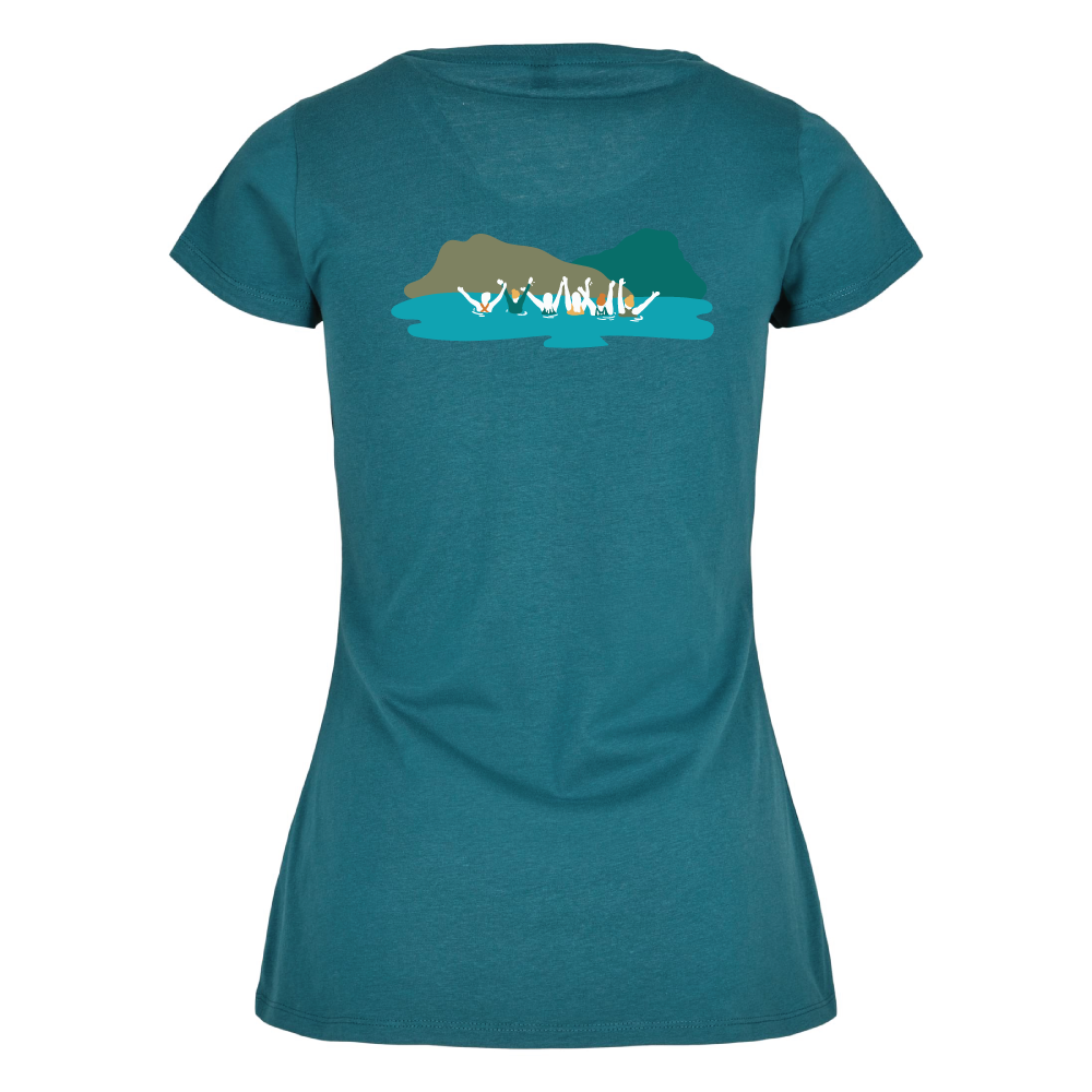 Maverick Mums Mountain Wild Swimming Group Classic Fit T-Shirt | Unisex Adventure Tee | Front & Back Design