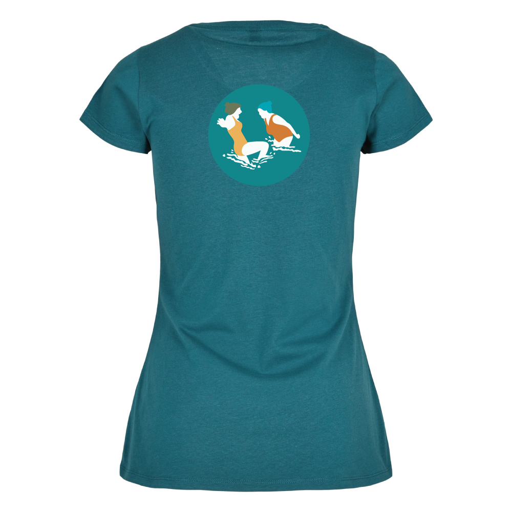 Maverick Mums Wild Swimmers T-Shirt | Front Logo & Back Design | Classic Fit Adventure Tee