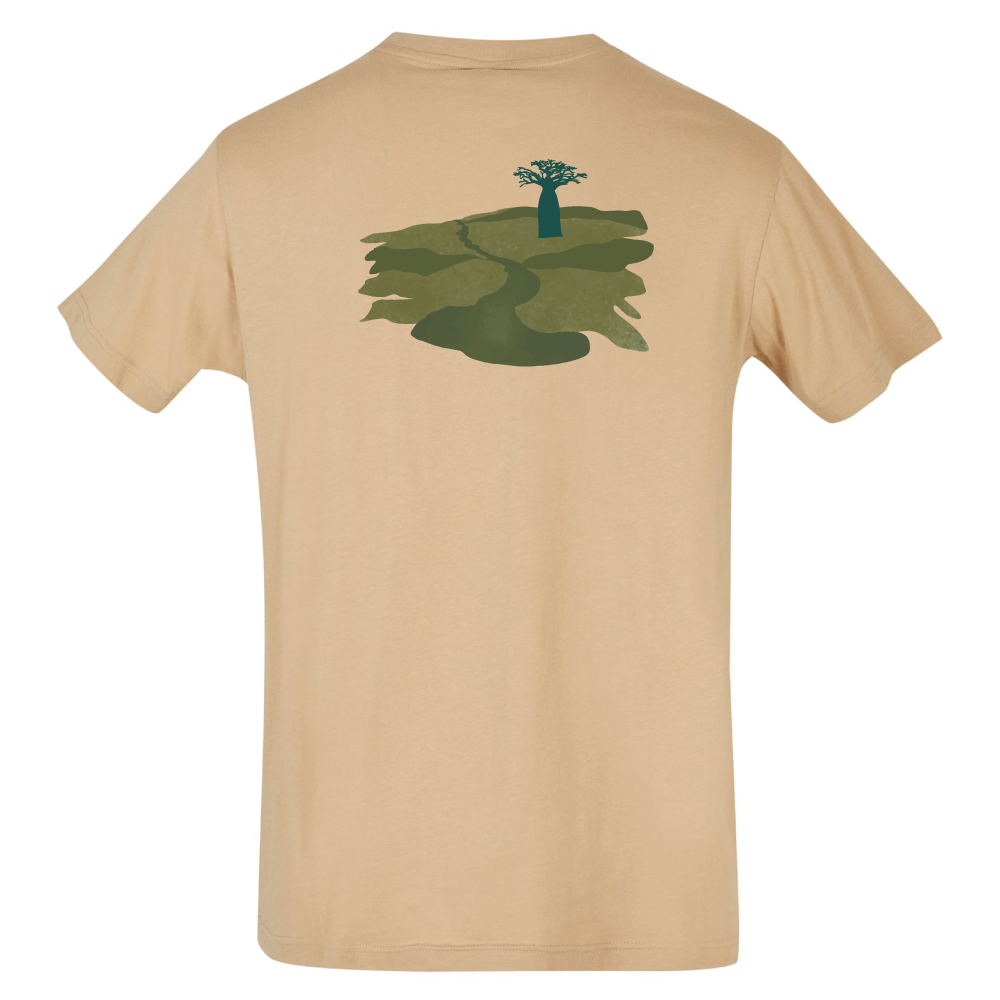Maverick Mums Baobab Tree Landscape Relaxed Fit T-Shirt | Unisex Adventure Tee | Front & Back Print