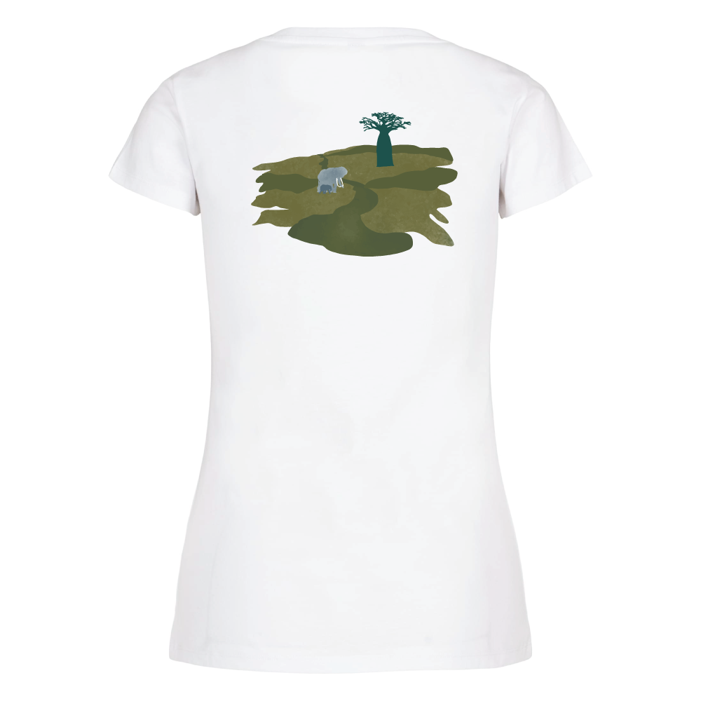 Maverick Mums Elephant Mother and Calf Classic Fit T-Shirt | Adventure Tee | Front & Back Print