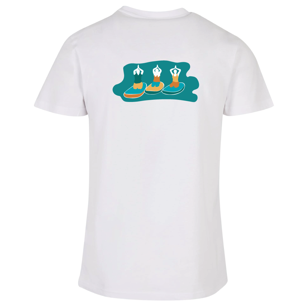 Maverick Mums Paddleboard Yoga Group Relaxed Fit T-Shirt | Unisex Adventure Tee | Front & Back Design