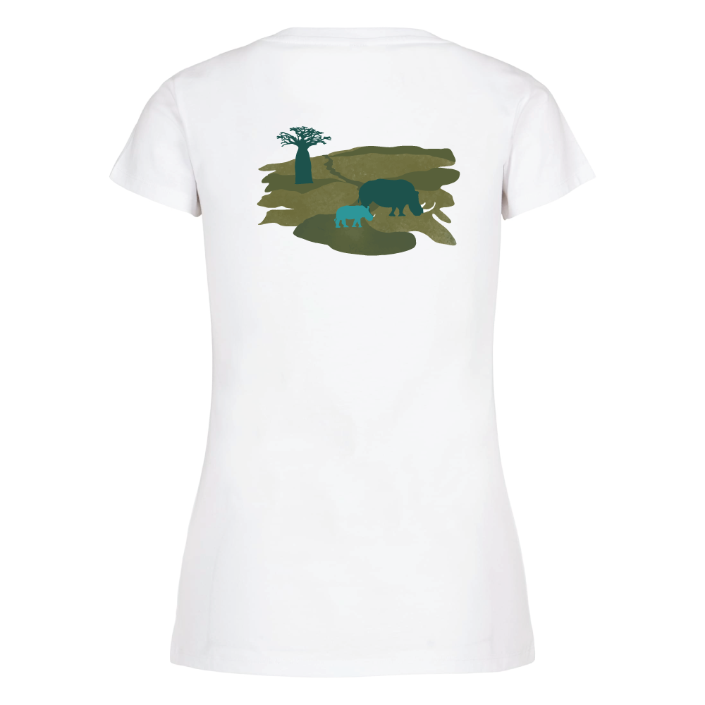 Maverick Mums Rhino Mother and Calf Classic Fit T-Shirt | Adventure Tee | Front & Back Print