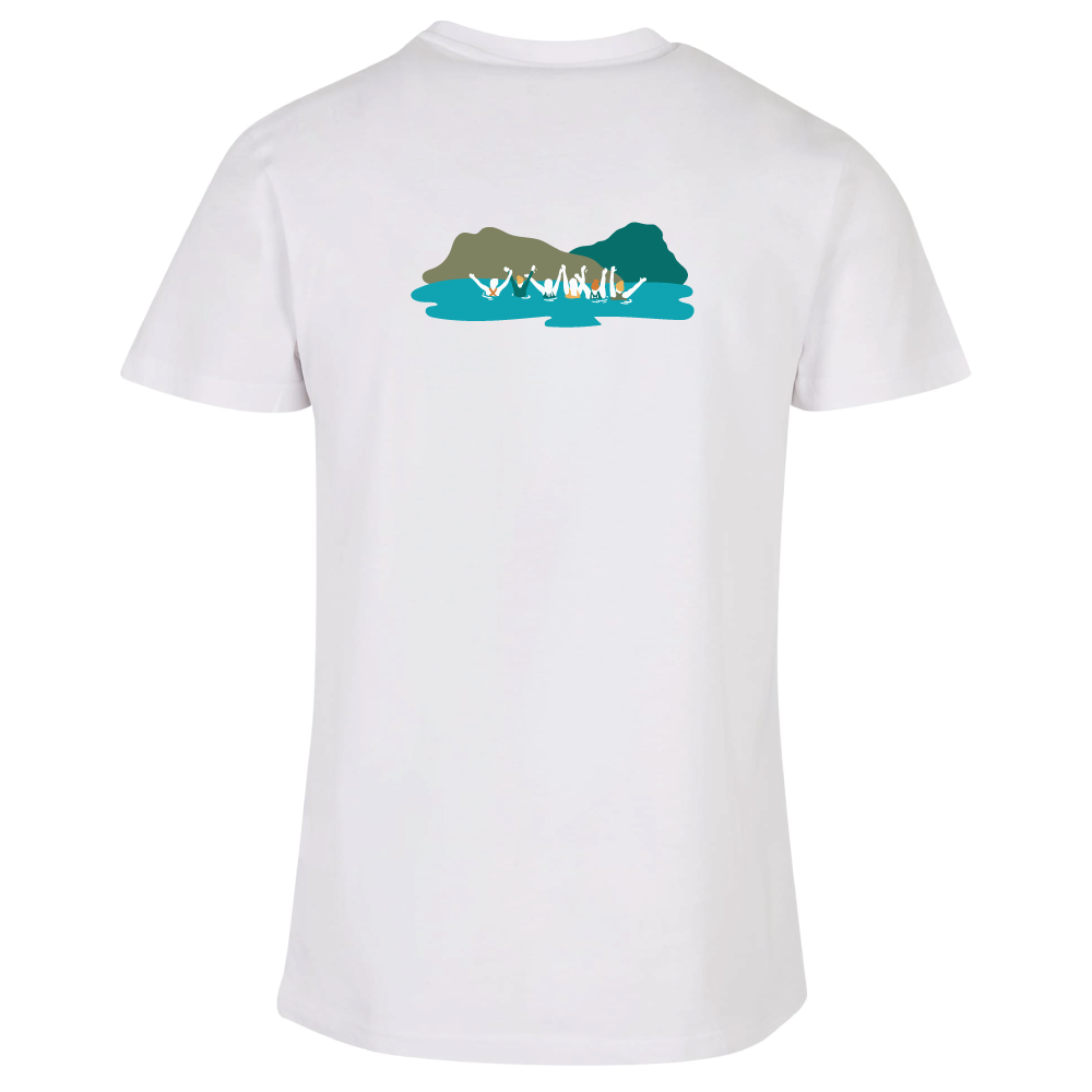 Maverick Mums Mountain Wild Swimming Group Relaxed Fit T-Shirt | Unisex Adventure Tee | Front & Back Design