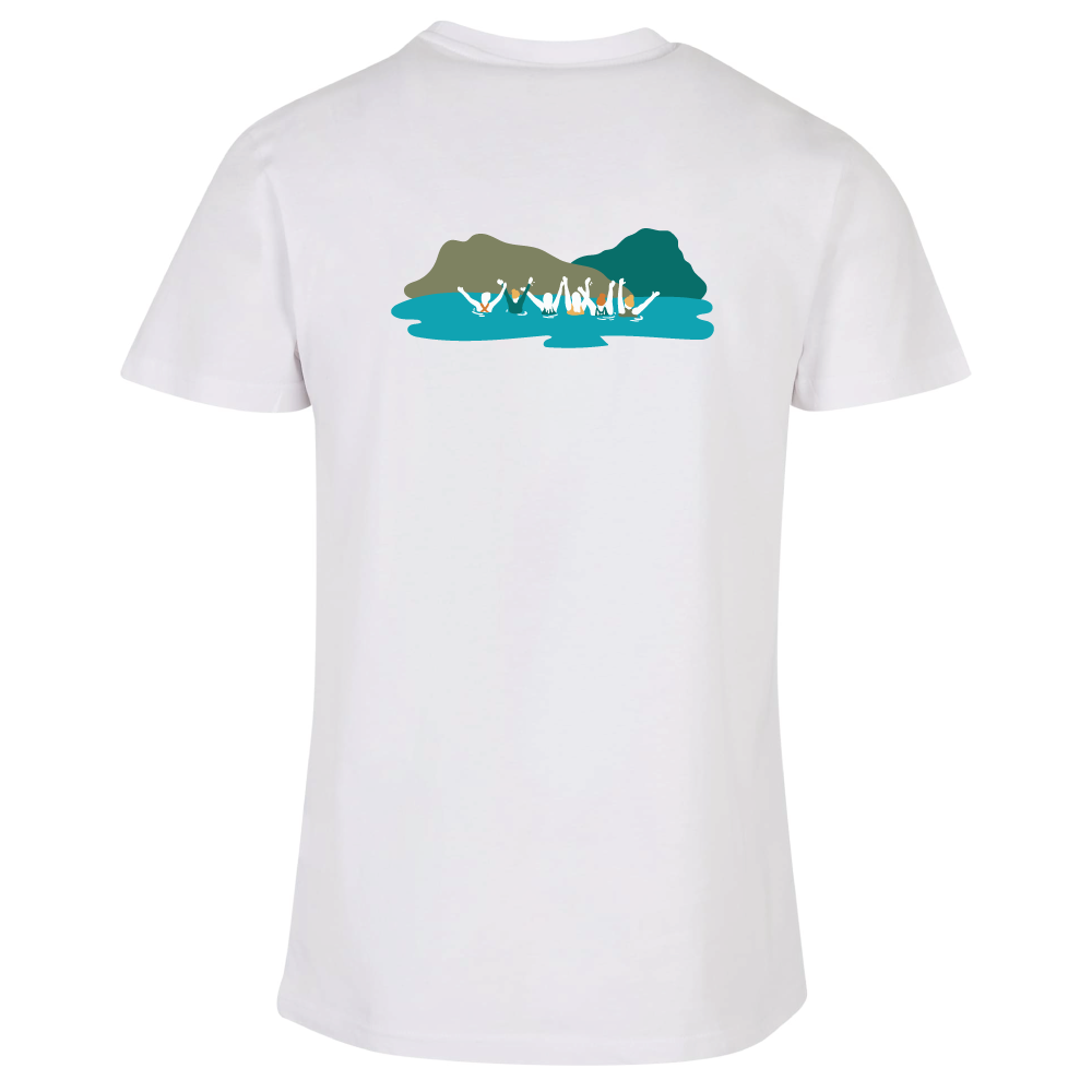 Maverick Mums Mountain Wild Swimming Group Relaxed Fit T-Shirt | Unisex Adventure Tee | Front & Back Design
