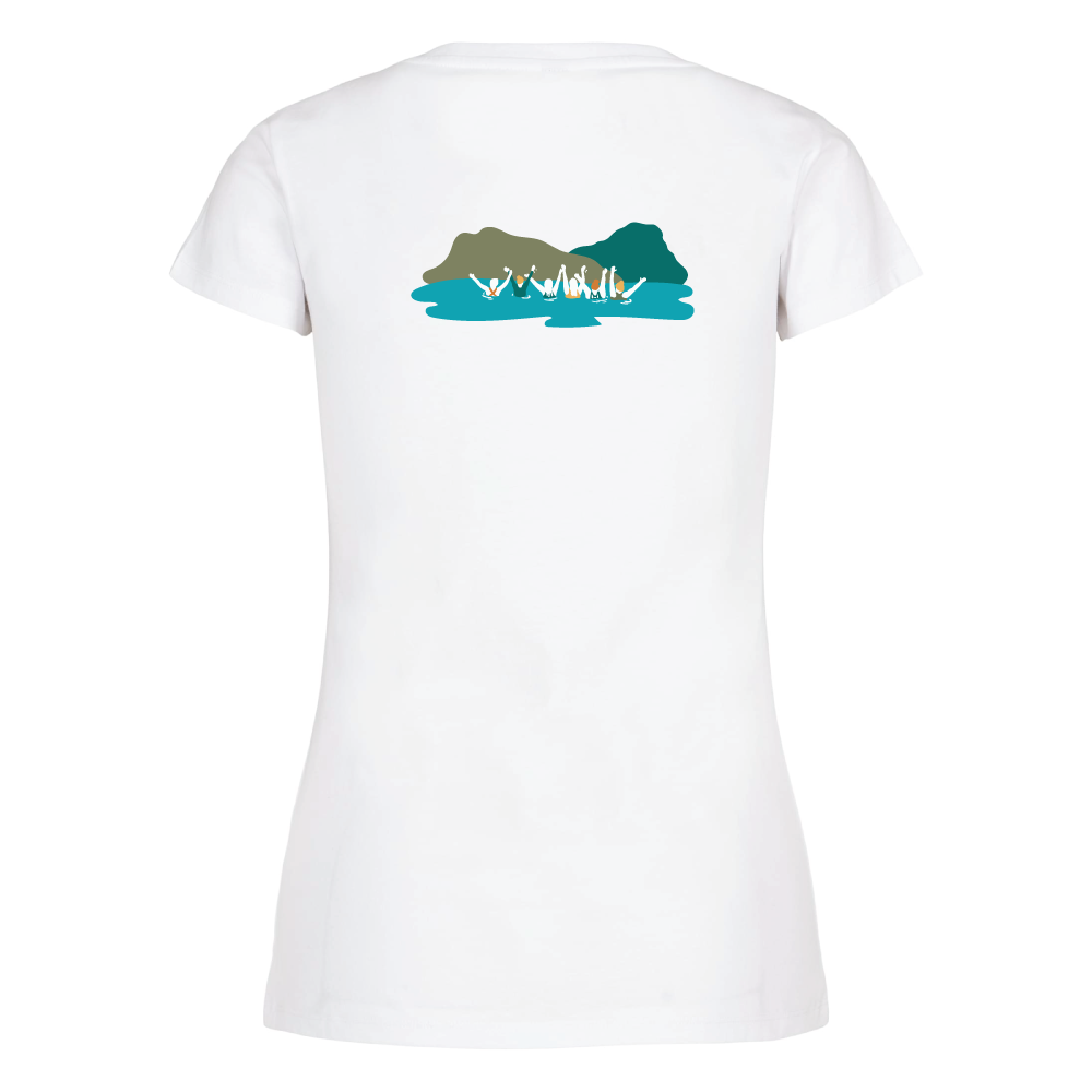 Maverick Mums Mountain Wild Swimming Group Classic Fit T-Shirt | Unisex Adventure Tee | Front & Back Design