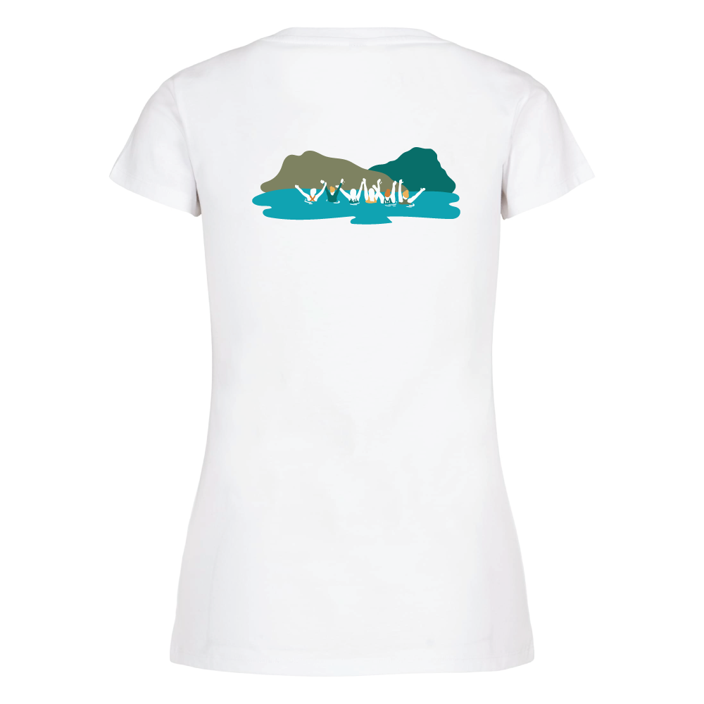 Maverick Mums Mountain Wild Swimming Group Classic Fit T-Shirt | Unisex Adventure Tee | Front & Back Design