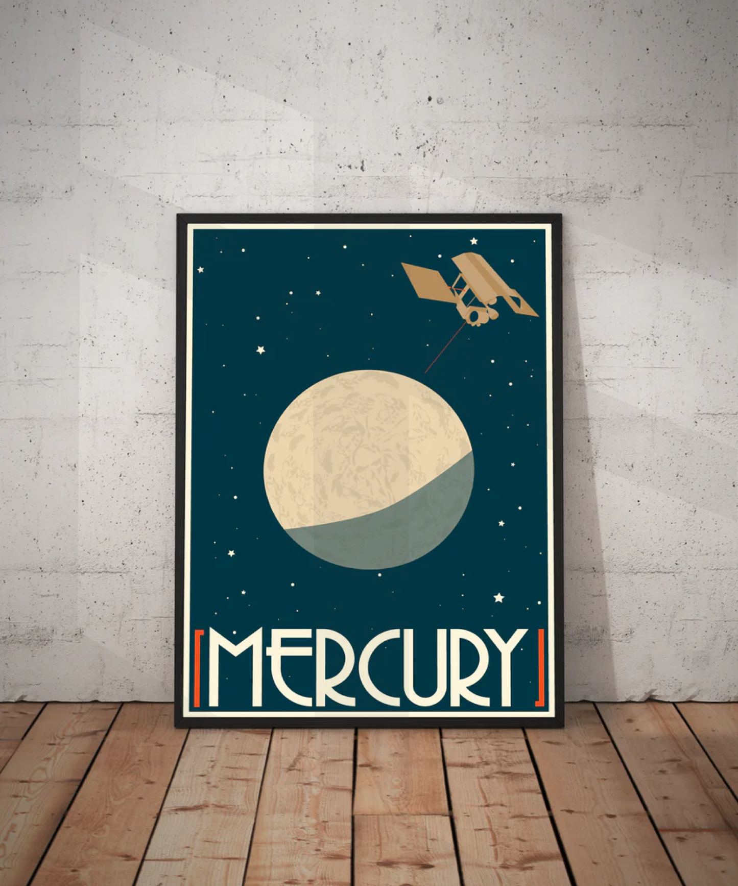 Mercury Retro Space Travel Poster – Deep Space Series