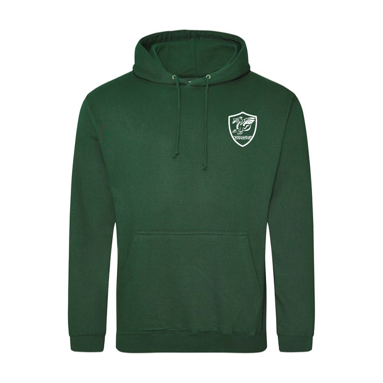 North Wales Dragons - Branded hoody with Monochrome badge