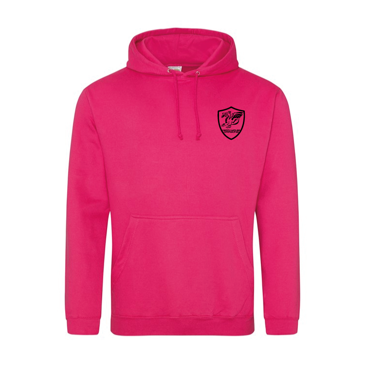North Wales Dragons - Branded hoody with Monochrome badge