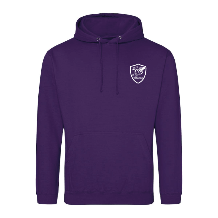 North Wales Dragons - Branded hoody with Monochrome badge