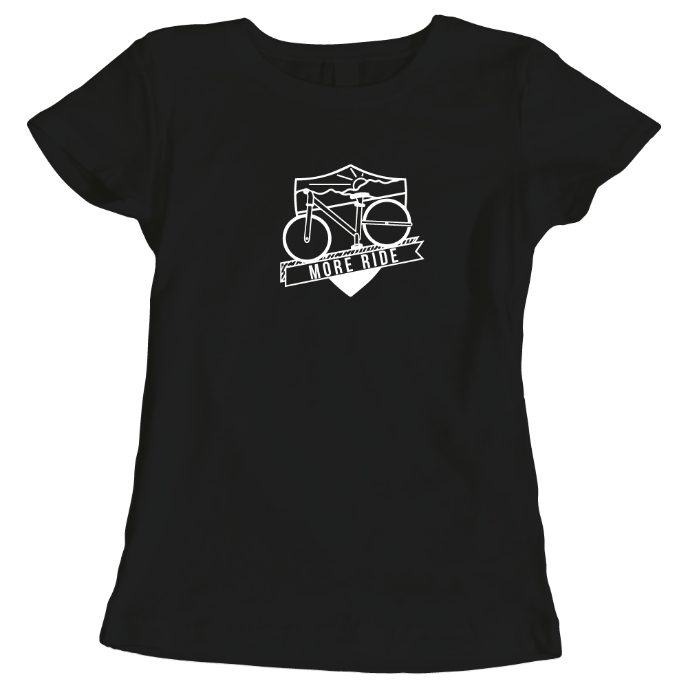 One more ride cycling themed ladies t-shirt