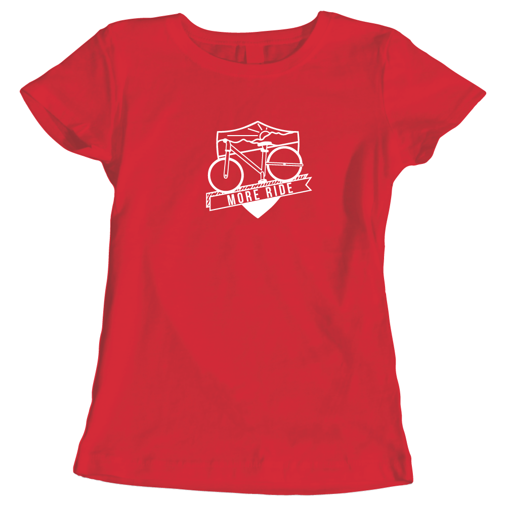 One more ride cycling themed ladies t-shirt