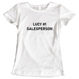 Outperform Training and Coaching - Number 1 Salesperson - Ladies business slogan t-shirts