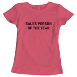 Outperform Training and Coaching - Sales Person of the year - Ladies business slogan t-shirts