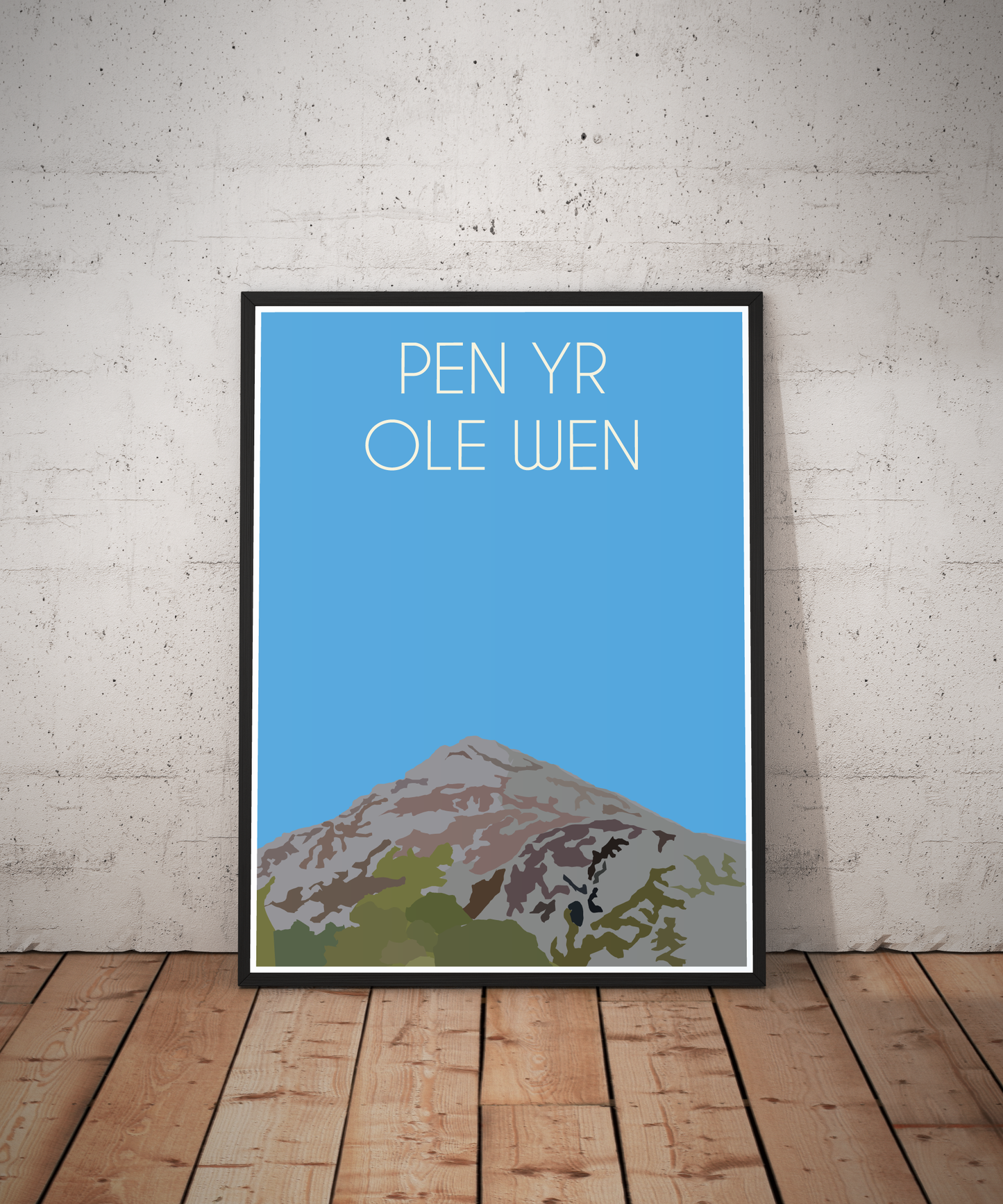Pen Yr Ole Wen Eryri National Park (Snowdonia) Welsh 3000's poster print