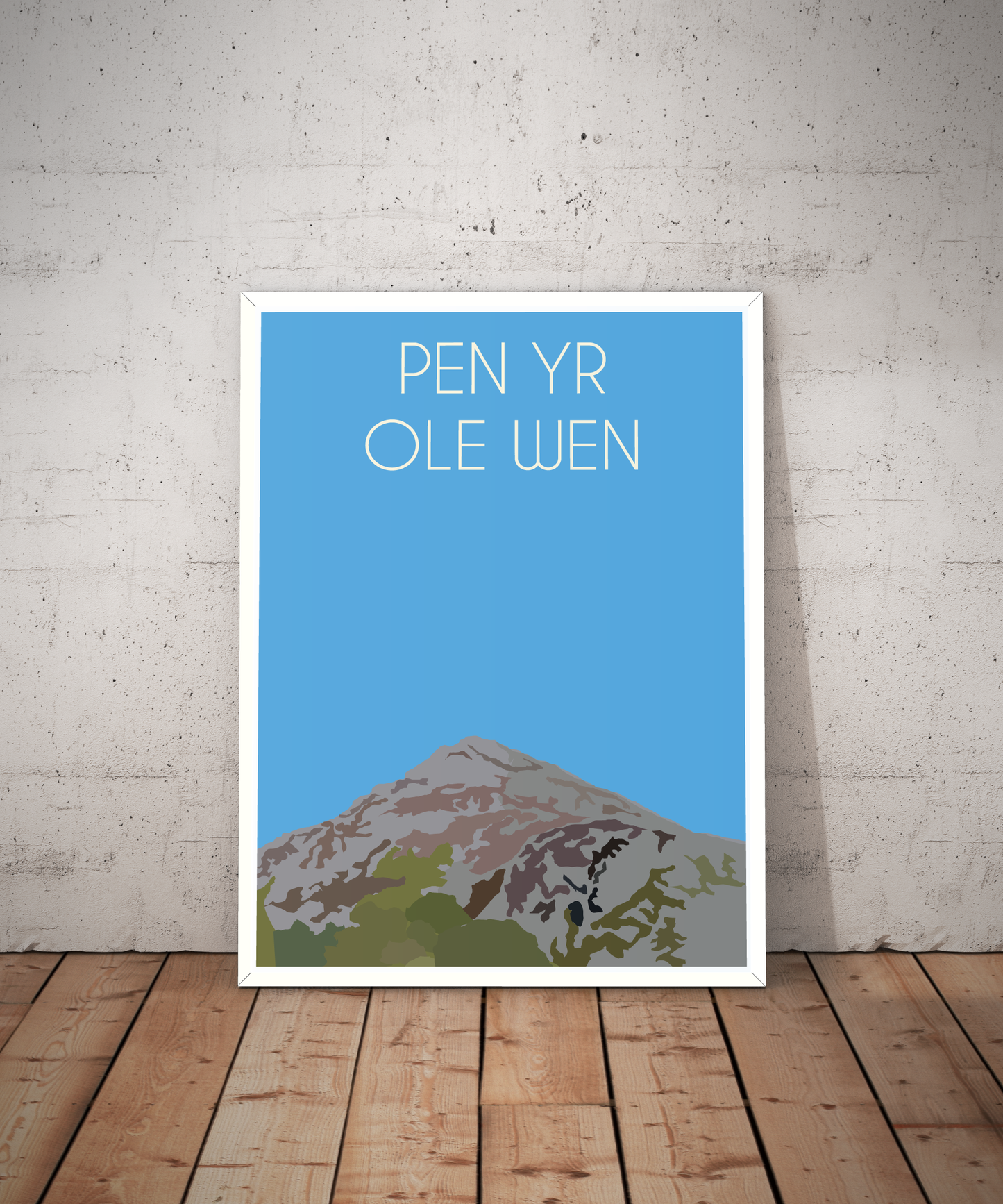 Pen Yr Ole Wen Eryri National Park (Snowdonia) Welsh 3000's poster print