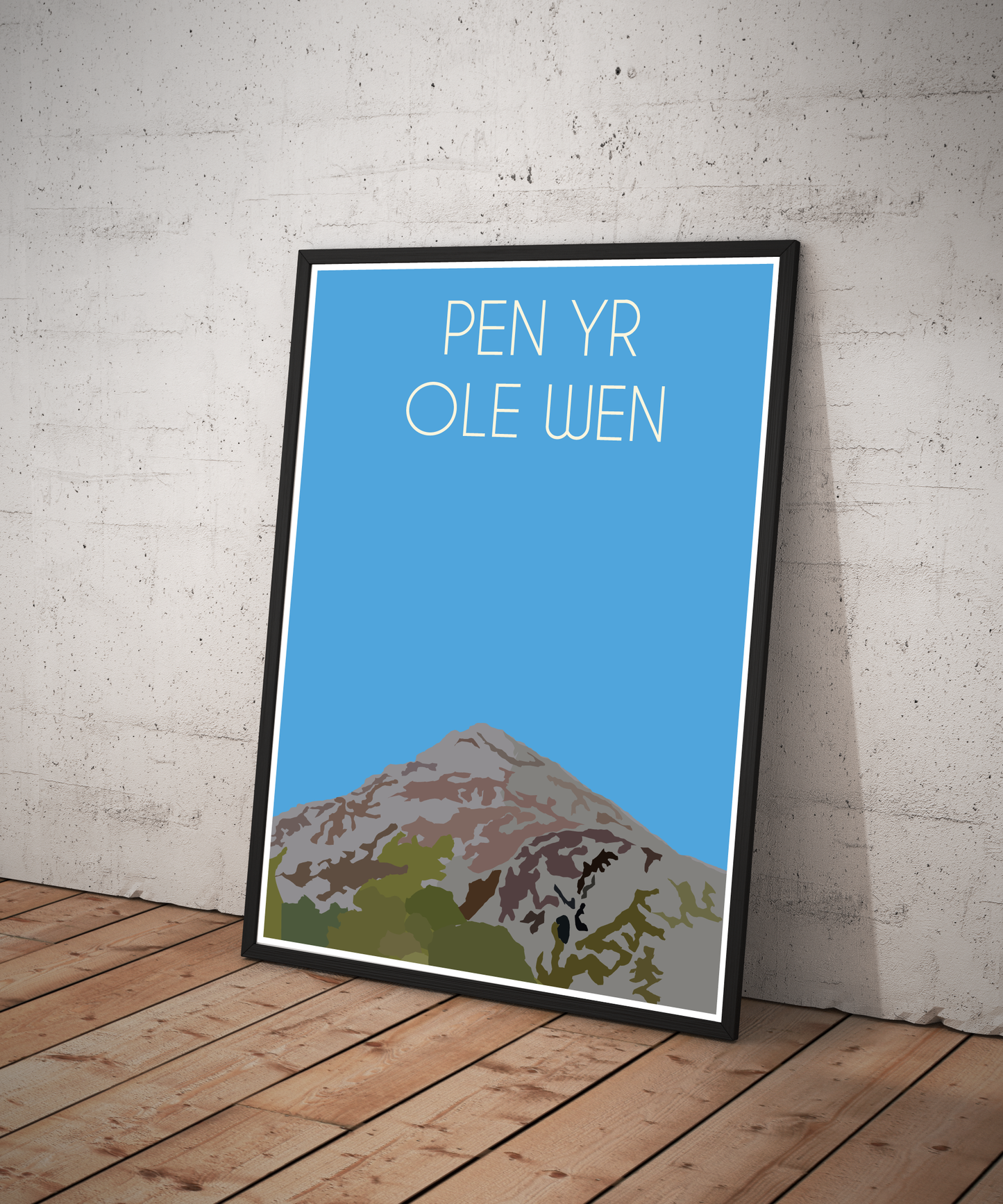 Pen Yr Ole Wen Eryri National Park (Snowdonia) Welsh 3000's poster print