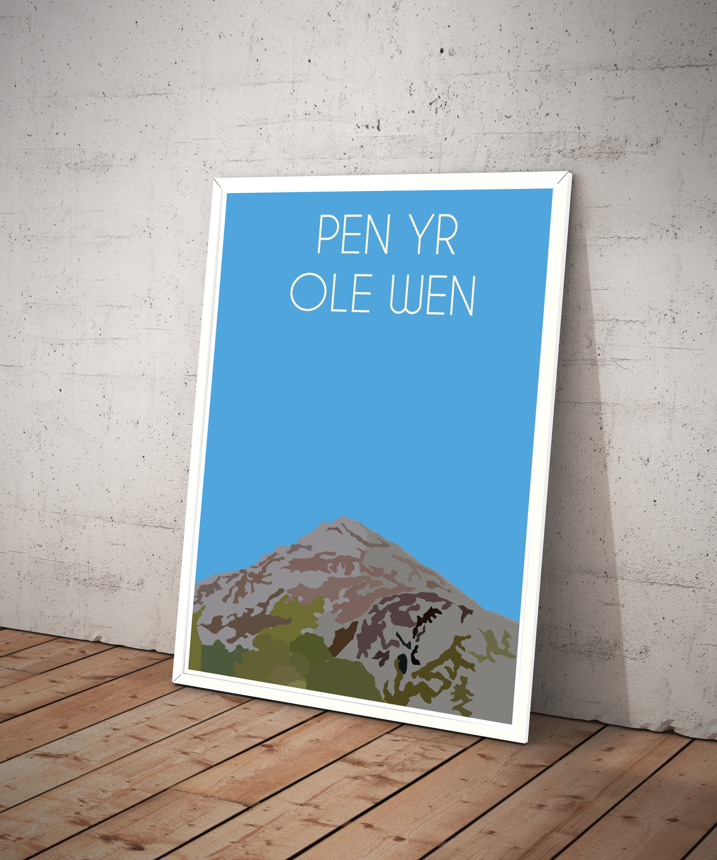 Pen Yr Ole Wen Eryri National Park (Snowdonia) Welsh 3000's poster print