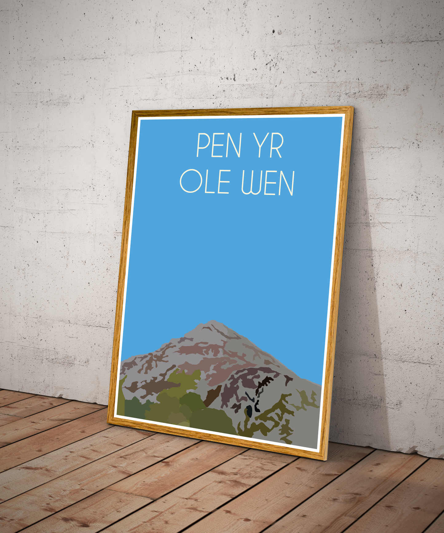 Pen Yr Ole Wen Eryri National Park (Snowdonia) Welsh 3000's poster print