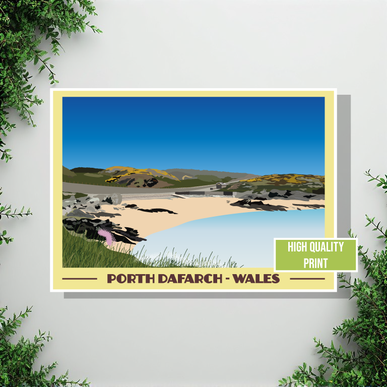 Porth Dafarch Travel Poster – Anglesey (Vintage Style Print)