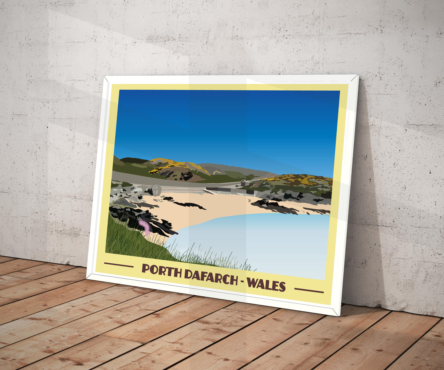Porth Dafarch Travel Poster – Anglesey (Vintage Style Print)
