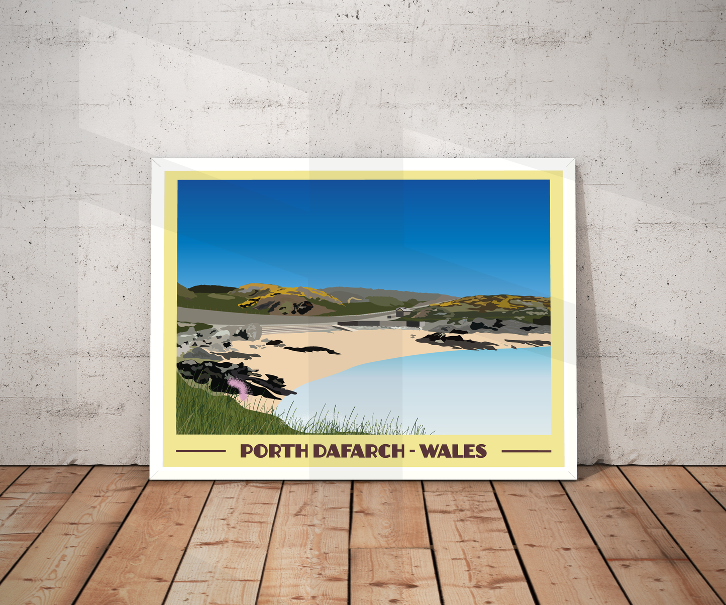 Porth Dafarch Travel Poster – Anglesey (Vintage Style Print)