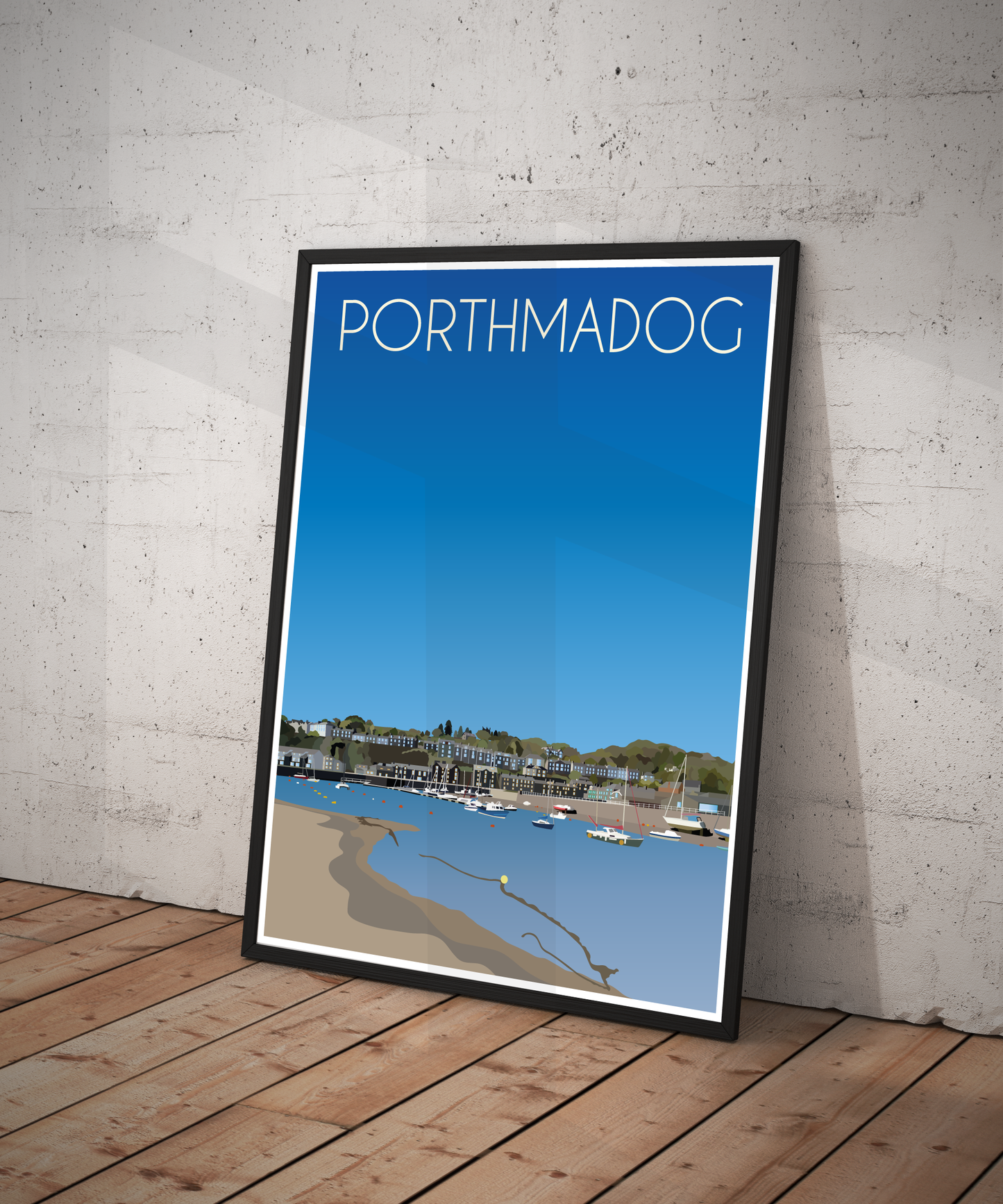 Porthmadog Vintage Travel Poster Portrait Print