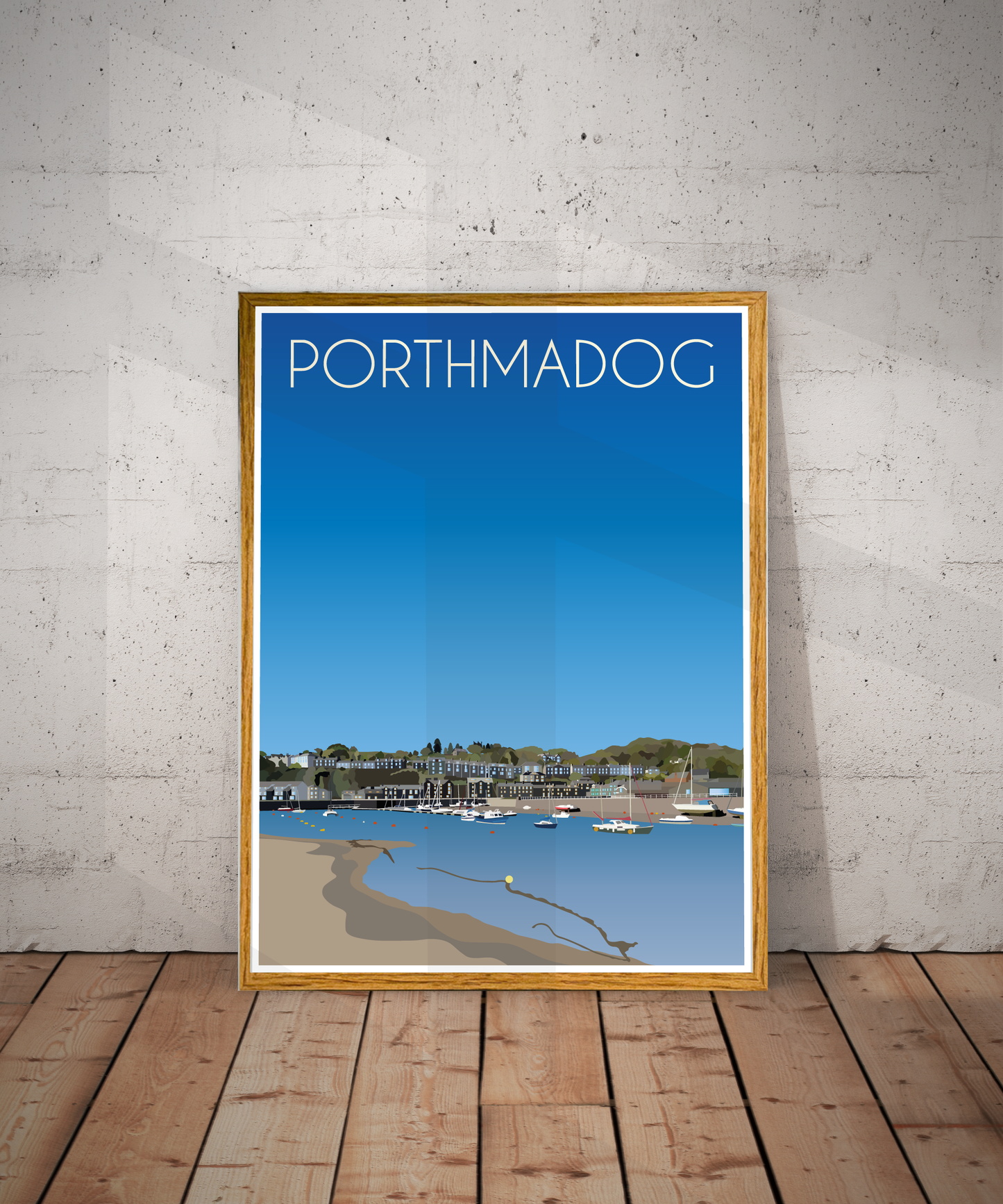 Porthmadog Vintage Travel Poster Portrait Print