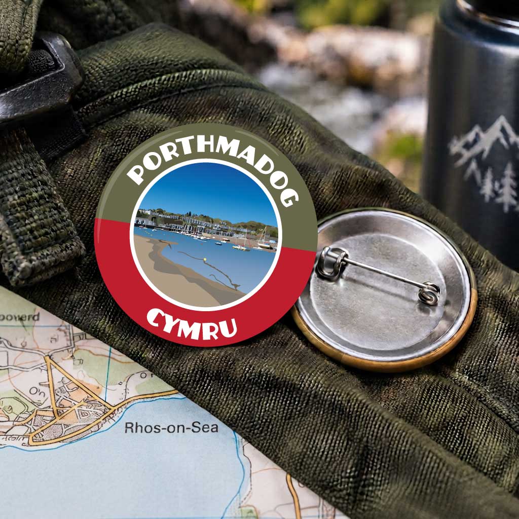 Porthmadog with 25mm Pin Badge | Travel Memories Pin Badge