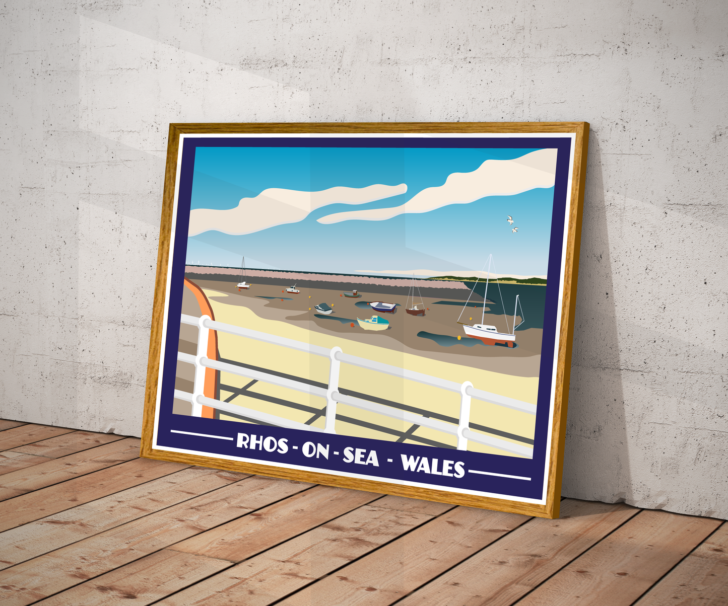 Rhos-on-Sea Landscape Print – North Wales Coast (Lustre Art Print)