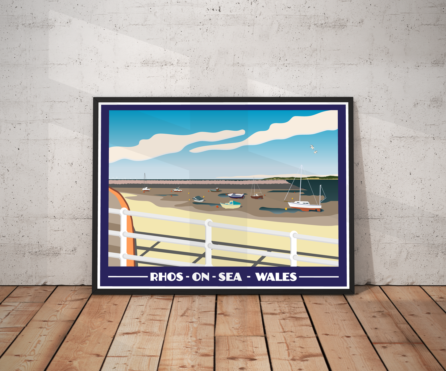 Rhos-on-Sea Landscape Print – North Wales Coast (Lustre Art Print)