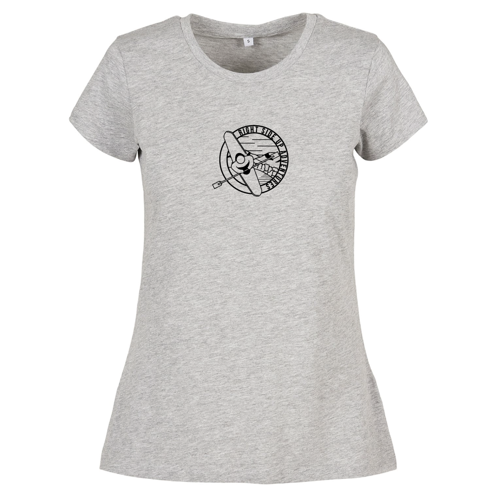 Right Side Up Adventures Kayaking Themed Ladies T-Shirt