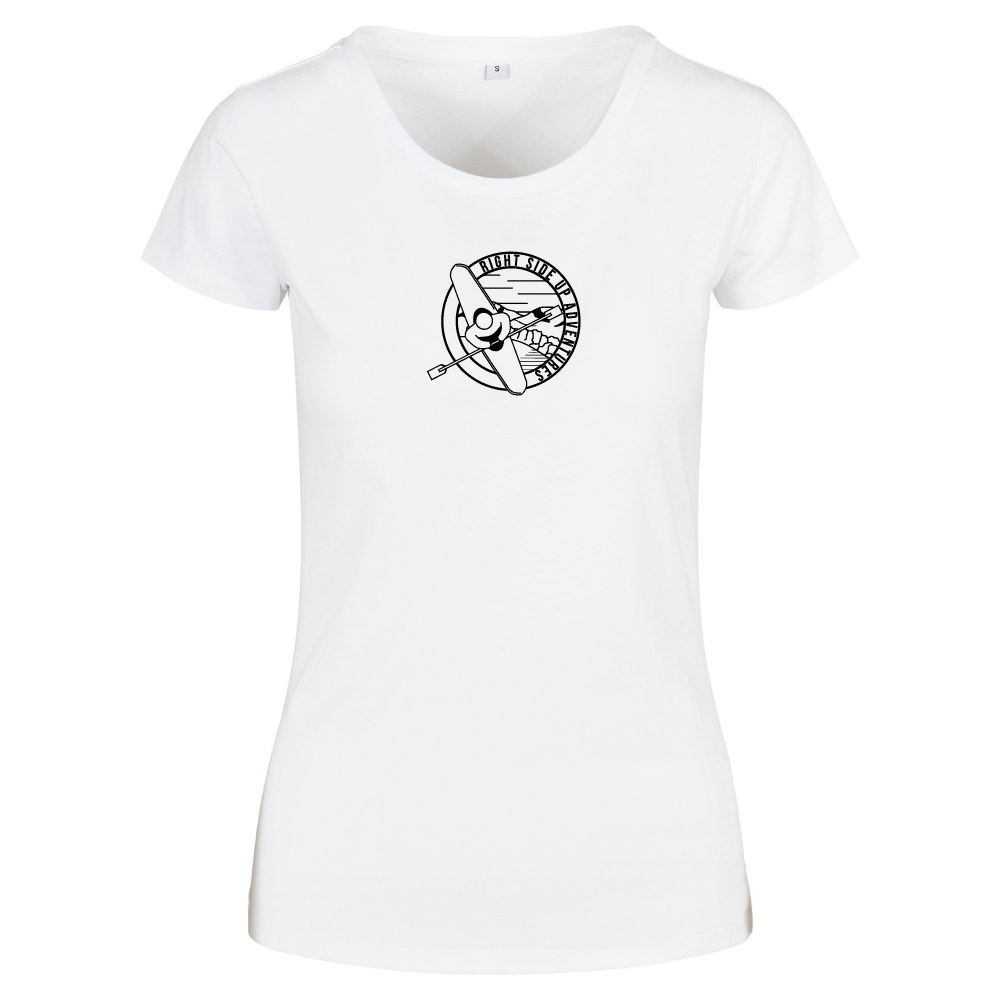 Right Side Up Adventures Kayaking Themed Ladies T-Shirt