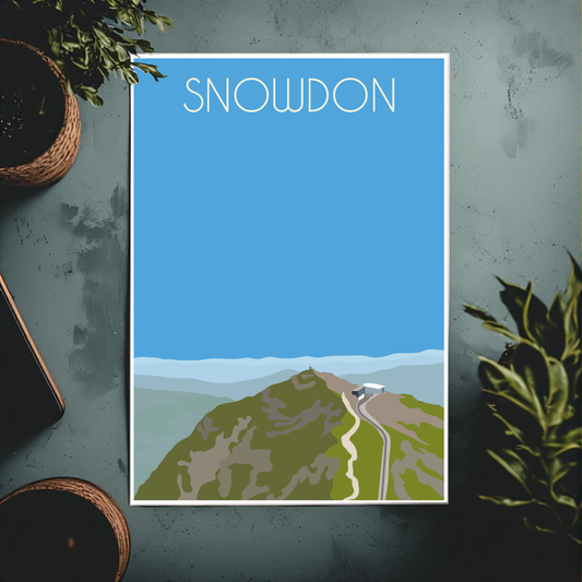 Yr Wyddfa, Snowdon Eryri National Park (Snowdonia) Welsh 3000's poster print