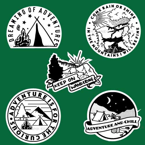 Camping Edition 5 Pack | Camping Travel Adventure Themed Sticker (Copy)