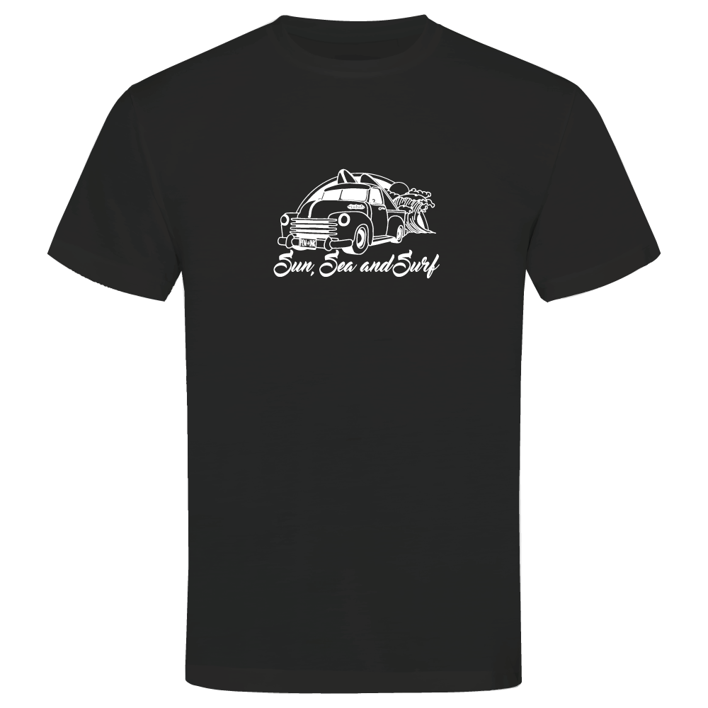 Sun, Sea, and Surf Surfing-Themed T-Shirt