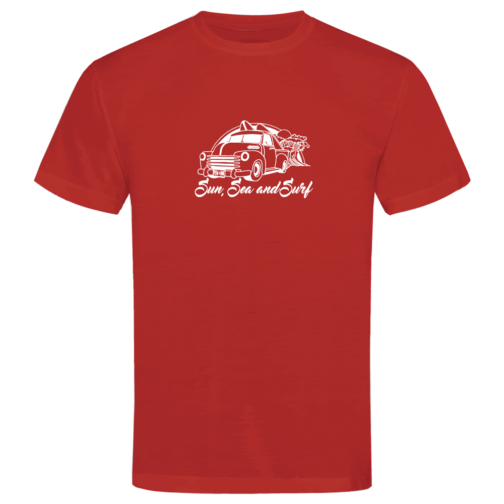 Sun, Sea, and Surf Surfing-Themed T-Shirt