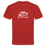 Sun sea and surf surfing themed t-shirt