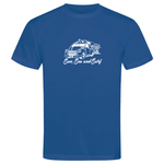 Sun sea and surf surfing themed t-shirt