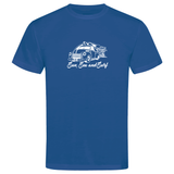 Sun sea and surf surfing themed t-shirt