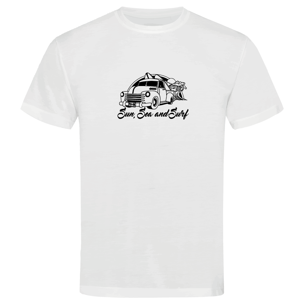 Sun, Sea, and Surf Surfing-Themed T-Shirt