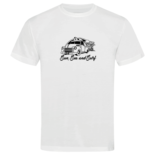 Sun, Sea, and Surf Surfing-Themed T-Shirt