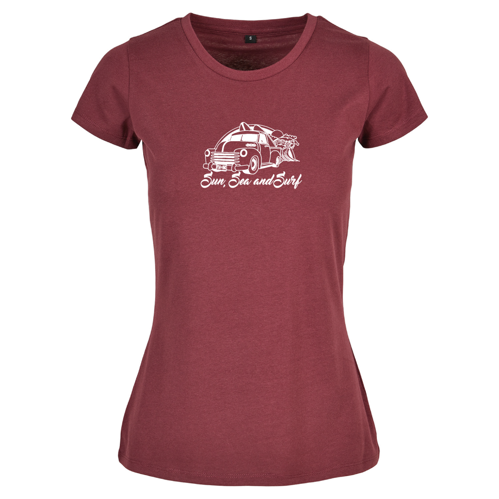 Sun Sea & Surf Coastal Adventure Tee | Surfing Ladies T-Shirt UK