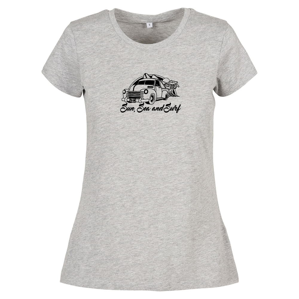 Sun Sea & Surf Coastal Adventure Tee | Surfing Ladies T-Shirt UK