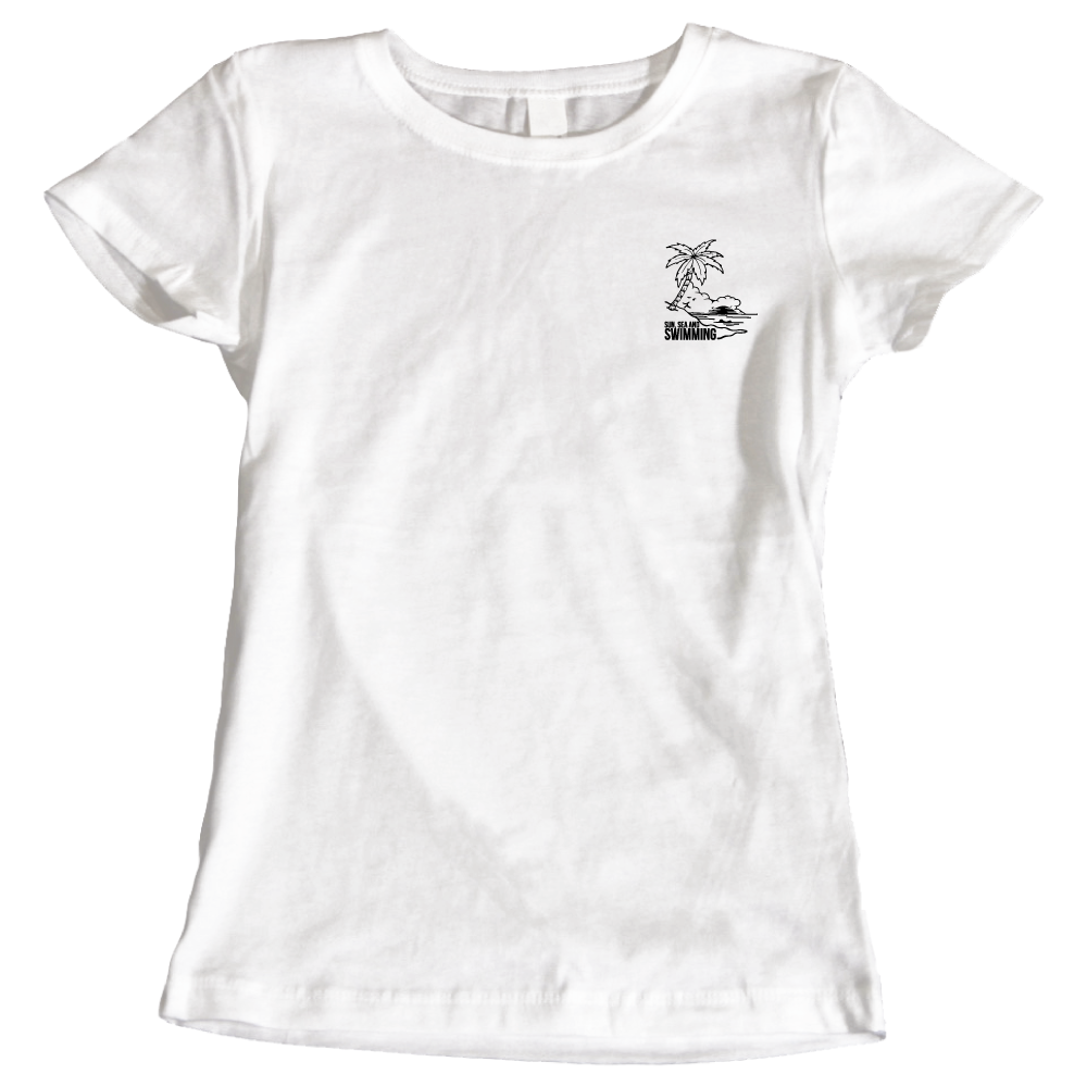 Sun, Sea, and Swimming Ladies T-Shirt